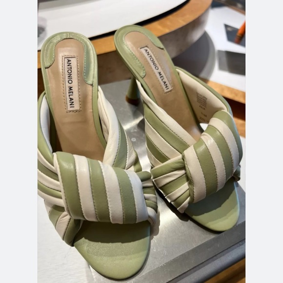 Antonio Melani Joelie Leather Slip-On Dress Sandals - Picture 4 of 11